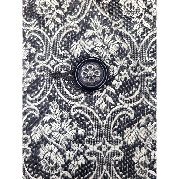 Vintage Liz Claiborne Women's Sz 12 Floral Brocade 5 Button Vest Literary Gothic - Picture 4 of 7